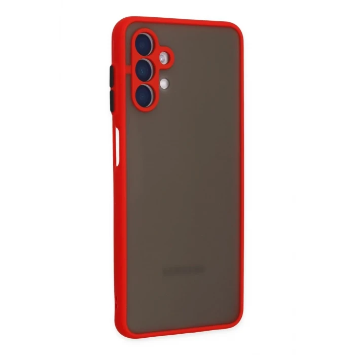 Newface Samsung Galaxy A04S Kılıf Montreal Silikon Kapak - Kırmızı