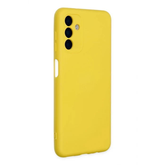 Newface Samsung Galaxy A04S Kılıf Nano içi Kadife Silikon - Sarı