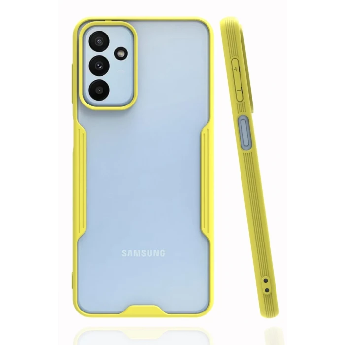 Newface Samsung Galaxy A04S Kılıf Platin Silikon - Sarı