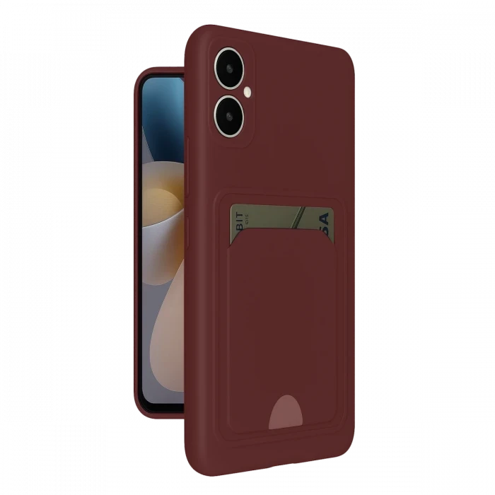 Newface Samsung Galaxy A05 Kelvin Kartvizitli Silikon - Bordo