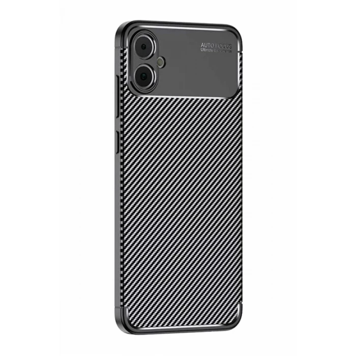 Newface Samsung Galaxy A05 Kılıf Auto Focus Karbon Kapak - Siyah