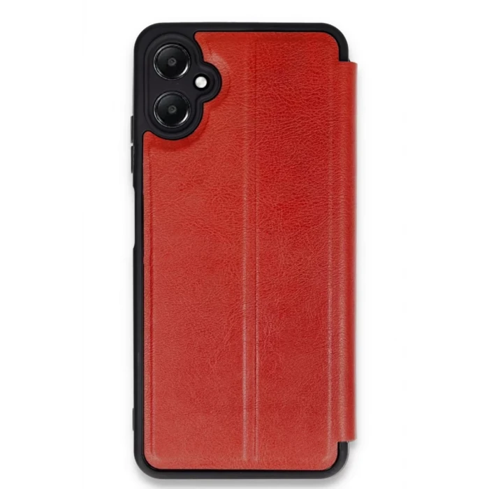 Newface Samsung Galaxy A05 Kılıf Flip Cover - Kırmızı