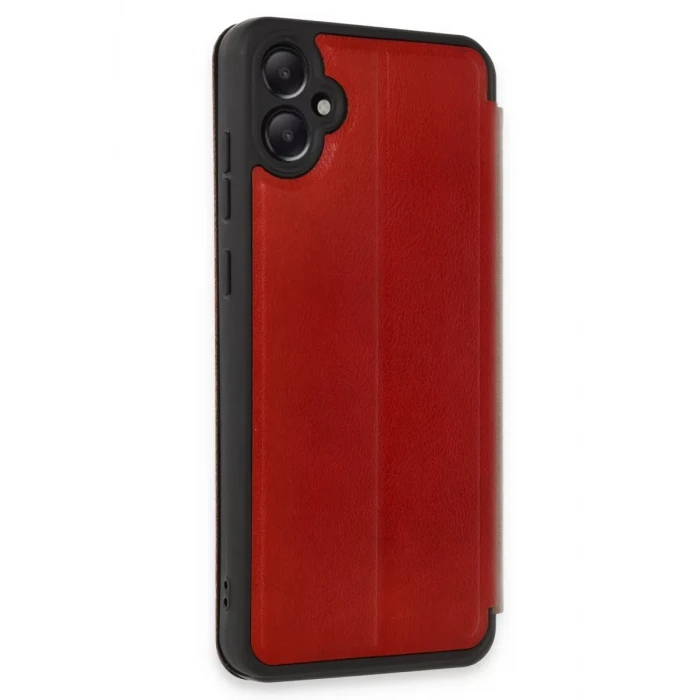 Newface Samsung Galaxy A05 Kılıf Flip Cover - Kırmızı