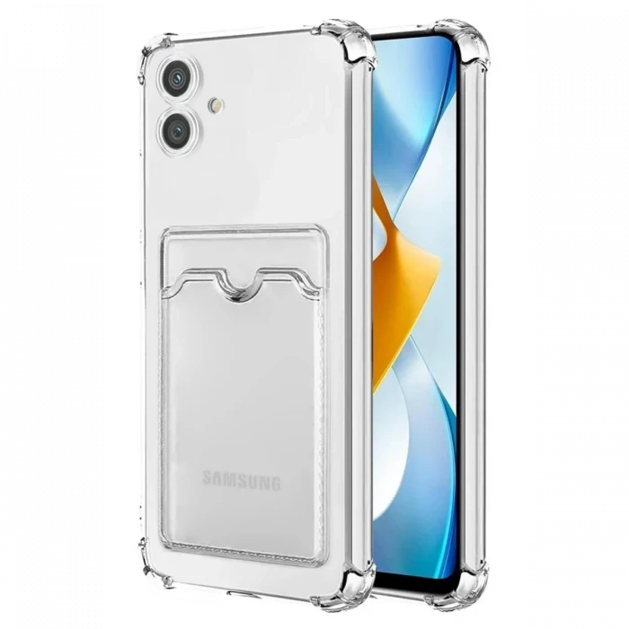 Newface Samsung Galaxy A05 Kılıf Kart Şeffaf Silikon - Şeffaf
