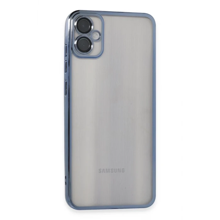 Newface Samsung Galaxy A05 Kılıf Razer Lensli Silikon - Lacivert