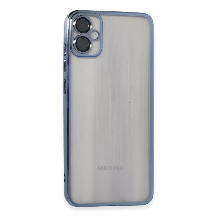 Newface Samsung Galaxy A05 Kılıf Razer Lensli Silikon - Lacivert