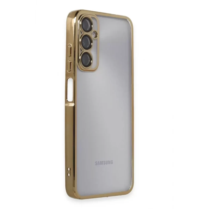 Newface Samsung Galaxy A05S Kılıf Razer Lensli Silikon - Gold