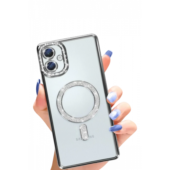 Newface Samsung Galaxy A06 Joke Simli Magneticsafe Kılıf - Siyah