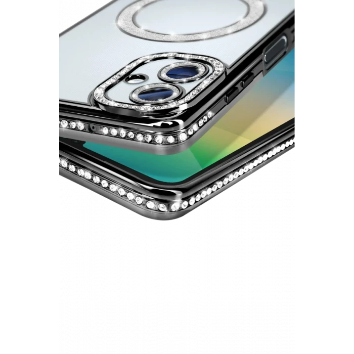 Newface Samsung Galaxy A06 Joke Simli Magneticsafe Kılıf - Siyah