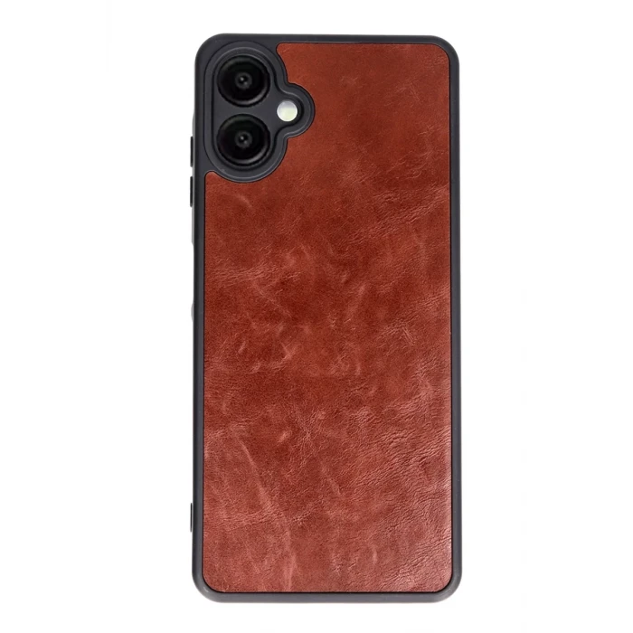 Newface Samsung Galaxy A06 Kılıf Aras Deri Kapak - Bordo