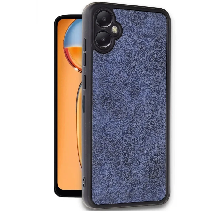 Newface Samsung Galaxy A06 Kılıf Aras Deri Kapak - Lacivert