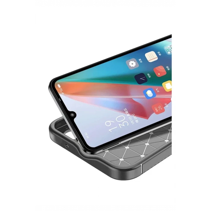 Newface Samsung Galaxy A06 Kılıf Auto Focus Karbon Kapak - Gri