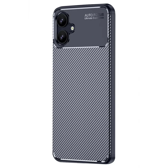 Newface Samsung Galaxy A06 Kılıf Auto Focus Karbon Kapak - Lacivert