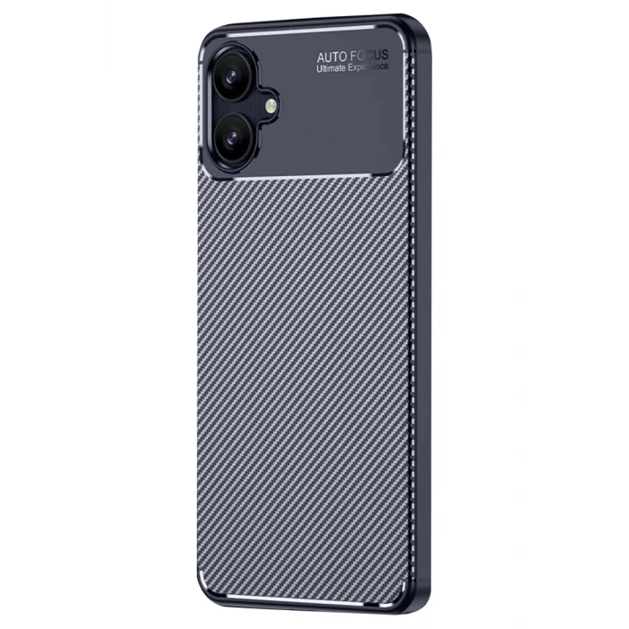Newface Samsung Galaxy A06 Kılıf Auto Focus Karbon Kapak - Lacivert