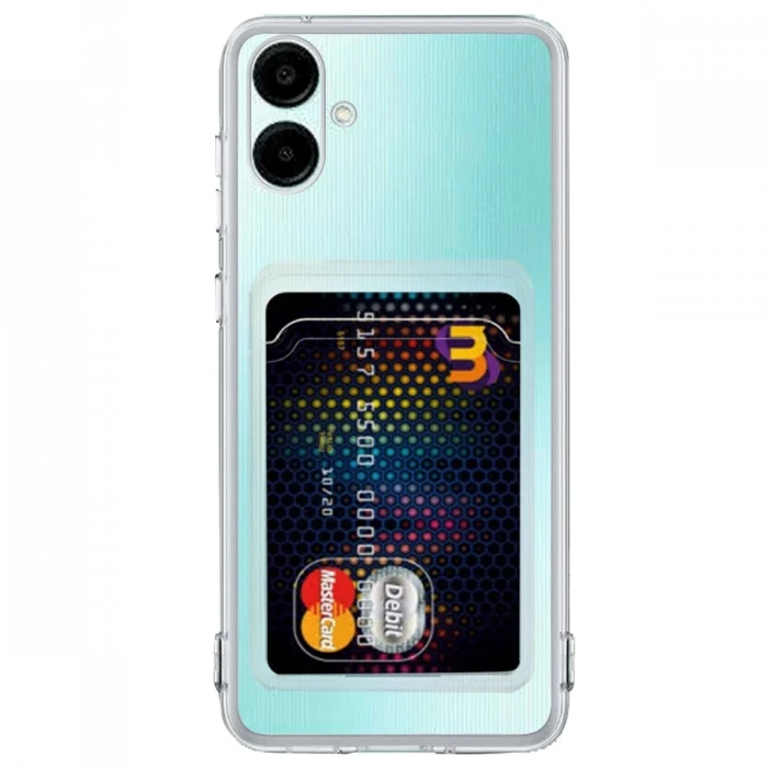 Newface Samsung Galaxy A06 Kılıf Kart Şeffaf Silikon - Şeffaf