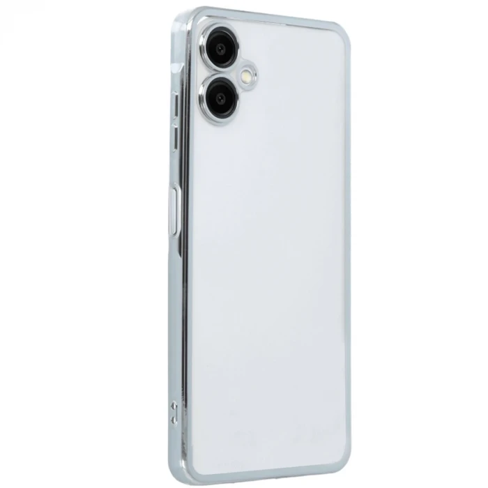 Newface Samsung Galaxy A06 Kılıf Razer Lensli Silikon - Gümüş