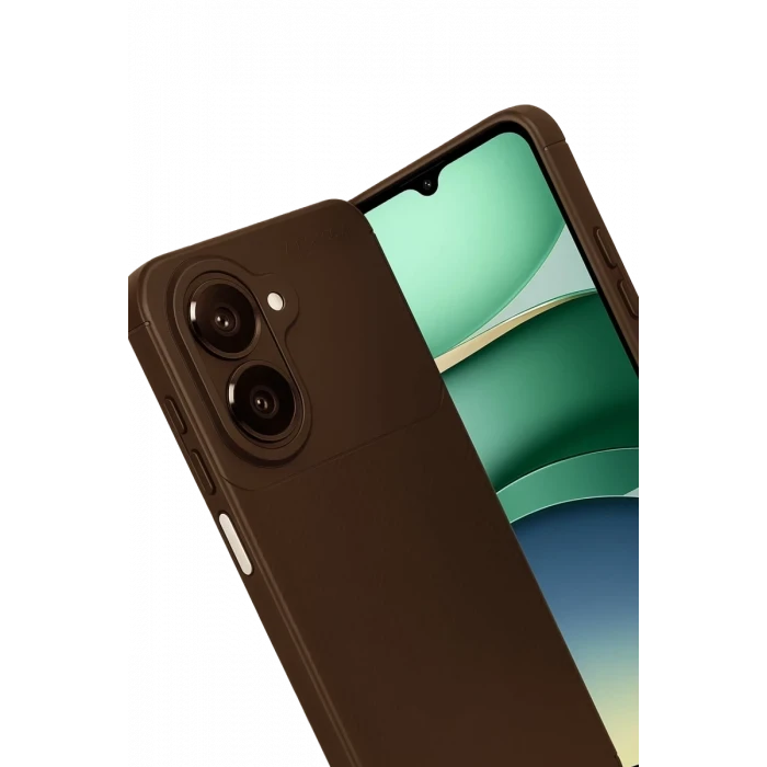 Newface Samsung Galaxy A07 4G Auto Focus Karbon Kapak - Kahverengi