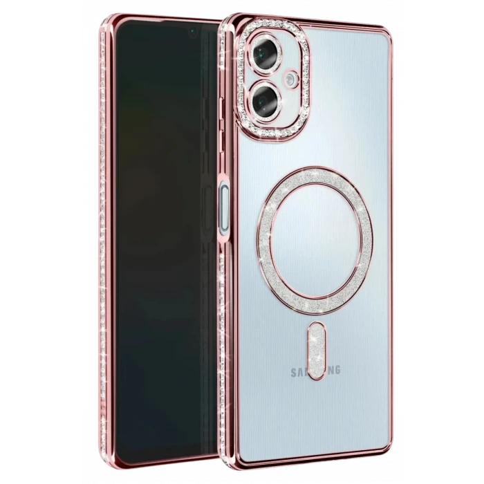 Newface Samsung Galaxy A07 4G Joke Simli Magneticsafe Kılıf - Pembe
