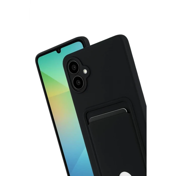 Newface Samsung Galaxy A07 4G Kelvin Kartvizitli Silikon - Siyah