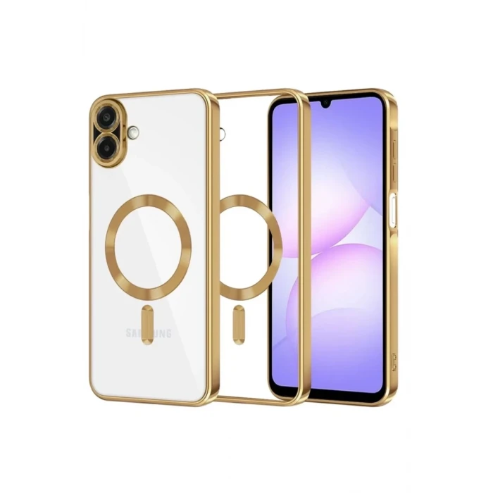 Newface Samsung Galaxy A07 4G Kross Magneticsafe Kapak - Gold