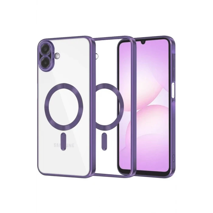 Newface Samsung Galaxy A07 4G Kross Magneticsafe Kapak - Mor