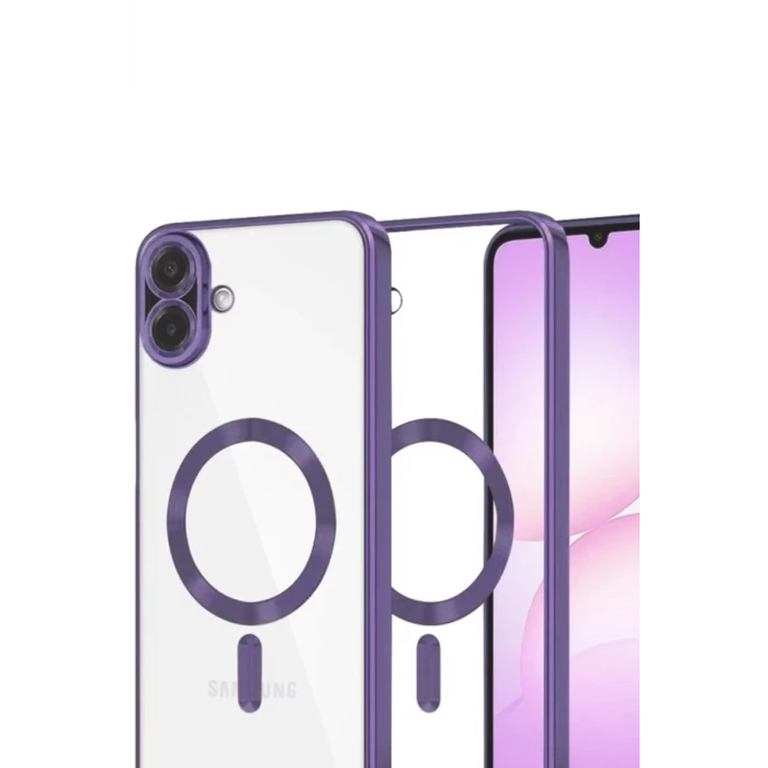 Newface Samsung Galaxy A07 4G Kross Magneticsafe Kapak - Mor