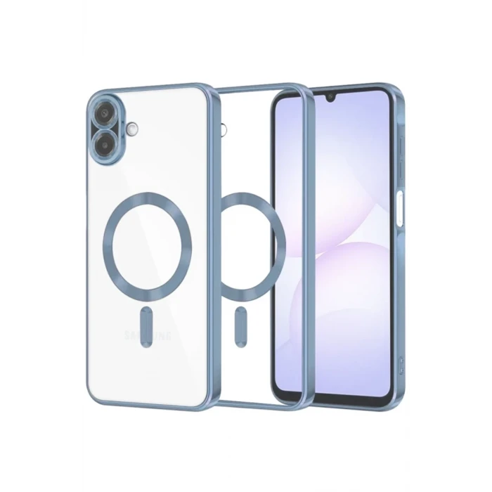 Newface Samsung Galaxy A07 4G Kross Magneticsafe Kapak - Sierra Blue