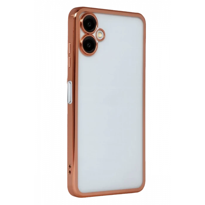 Newface Samsung Galaxy A07 4G Razer Lensli Silikon - Çöl Titanyum