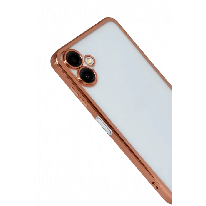 Newface Samsung Galaxy A07 4G Razer Lensli Silikon - Çöl Titanyum