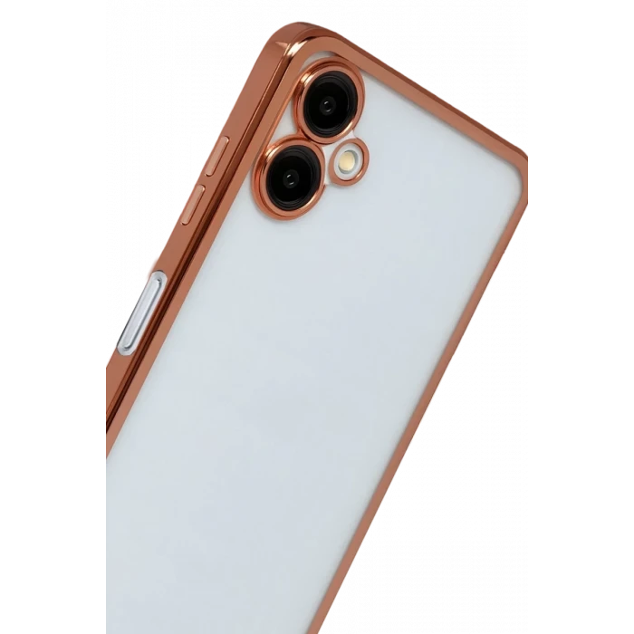 Newface Samsung Galaxy A07 4G Razer Lensli Silikon - Çöl Titanyum