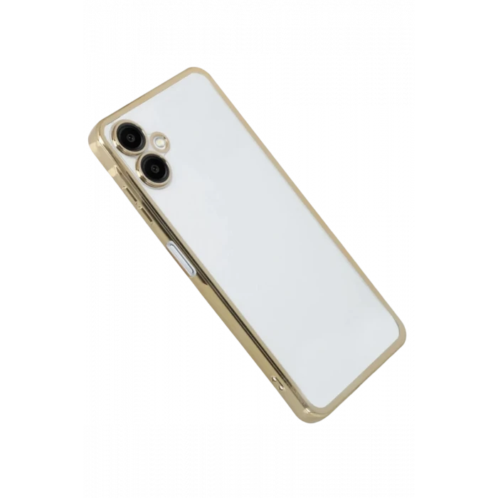 Newface Samsung Galaxy A07 4G Razer Lensli Silikon - Gold