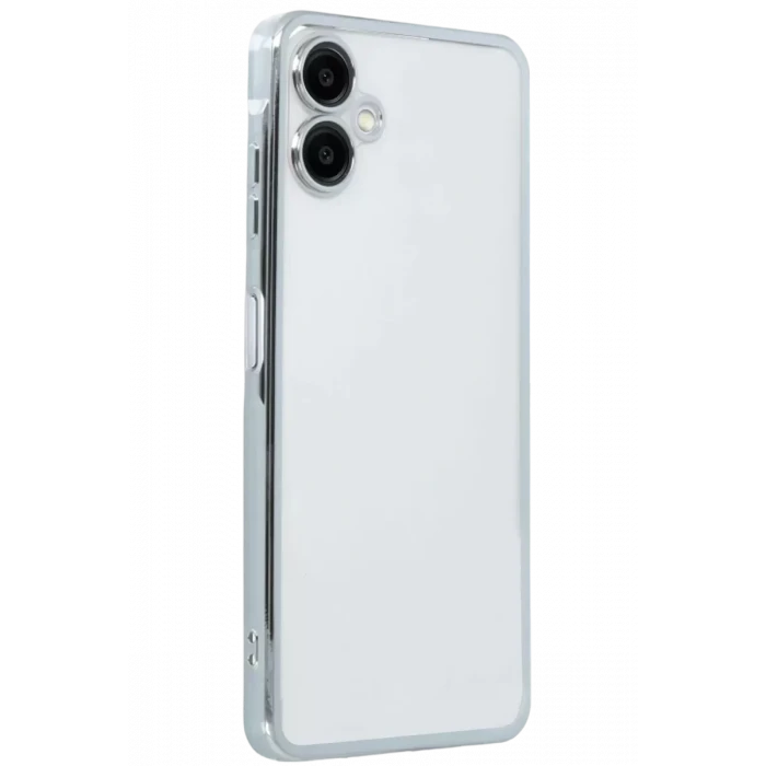 Newface Samsung Galaxy A07 4G Razer Lensli Silikon - Gümüş