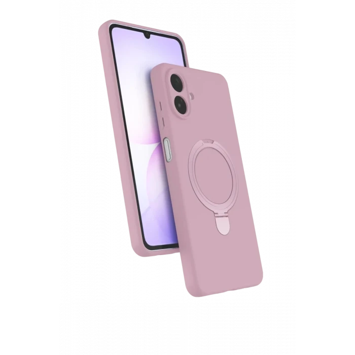 Newface Samsung Galaxy A07 4G Regal Magsafe Standlı Kapak - Açık Pembe