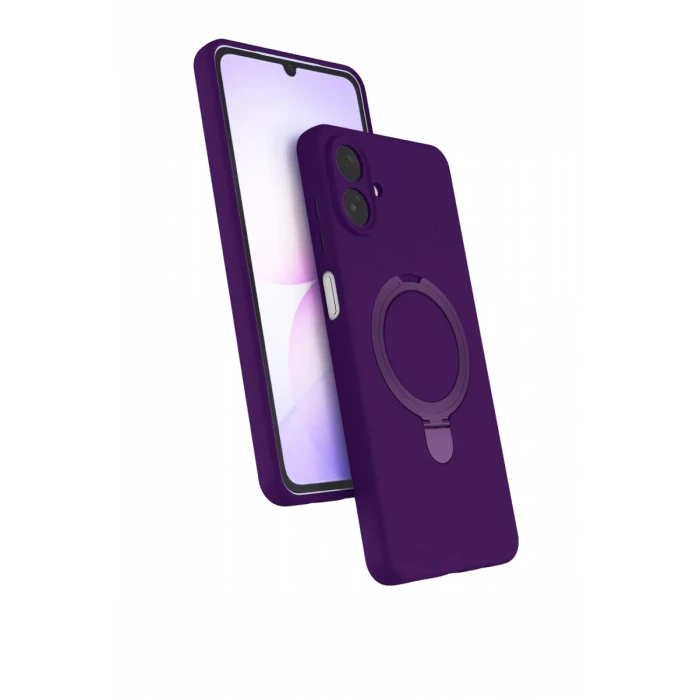 Newface Samsung Galaxy A07 4G Regal Magsafe Standlı Kapak - Derin Mor