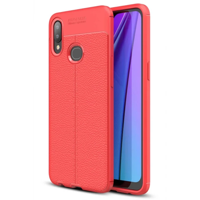 Newface Samsung Galaxy A10S Kılıf Auto Focus Kapak - Kırmızı
