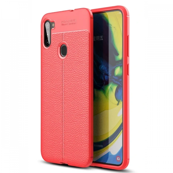 Newface Samsung Galaxy A11 Kılıf Auto Focus Kapak - Kırmızı