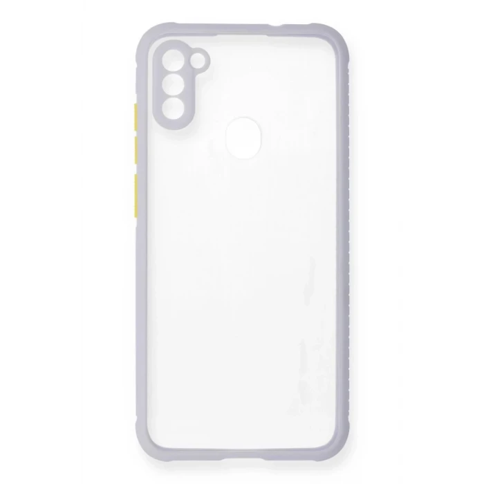 Newface Samsung Galaxy A11 Kılıf Miami Şeffaf Silikon - Lila