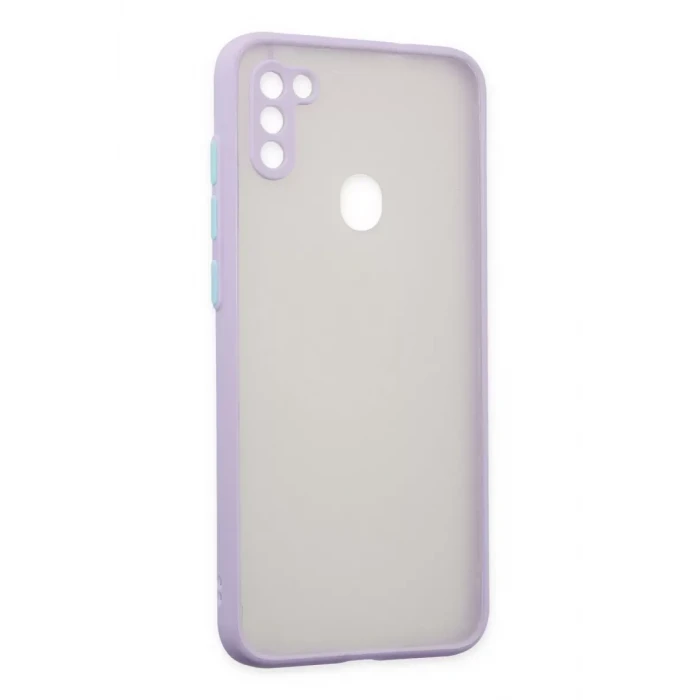 Newface Samsung Galaxy A11 Kılıf Montreal Silikon Kapak - Mor