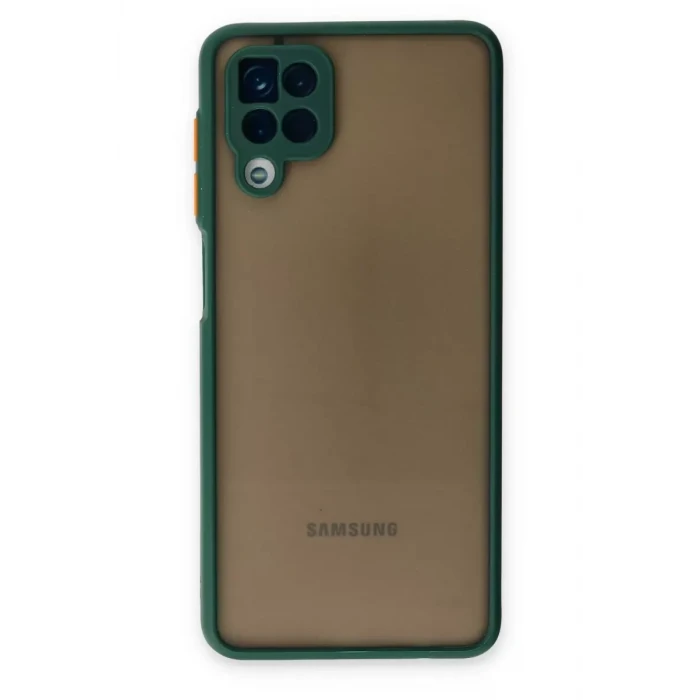 Newface Samsung Galaxy A12 Kılıf Montreal Silikon Kapak - Yeşil