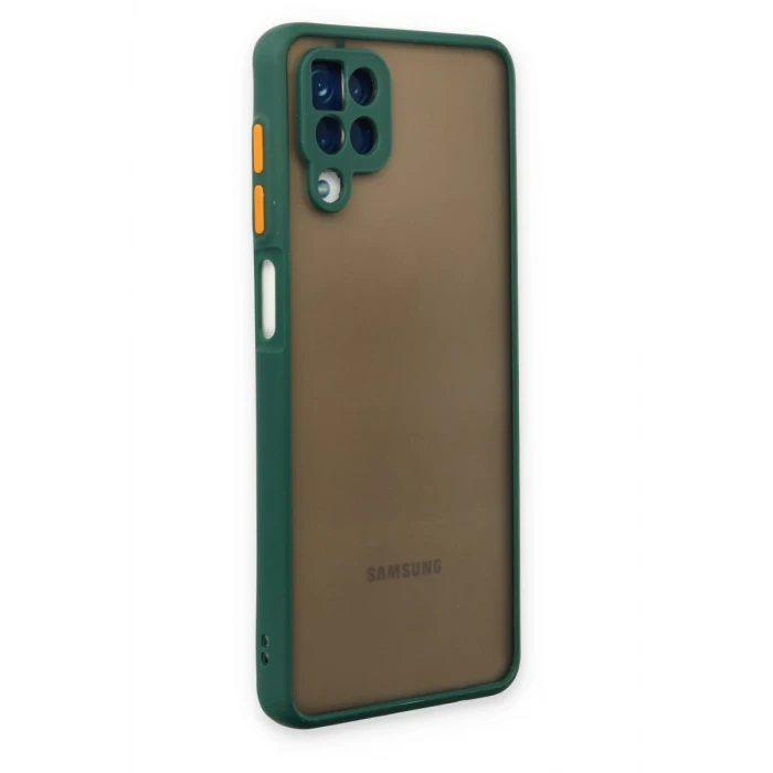 Newface Samsung Galaxy A12 Kılıf Montreal Silikon Kapak - Yeşil