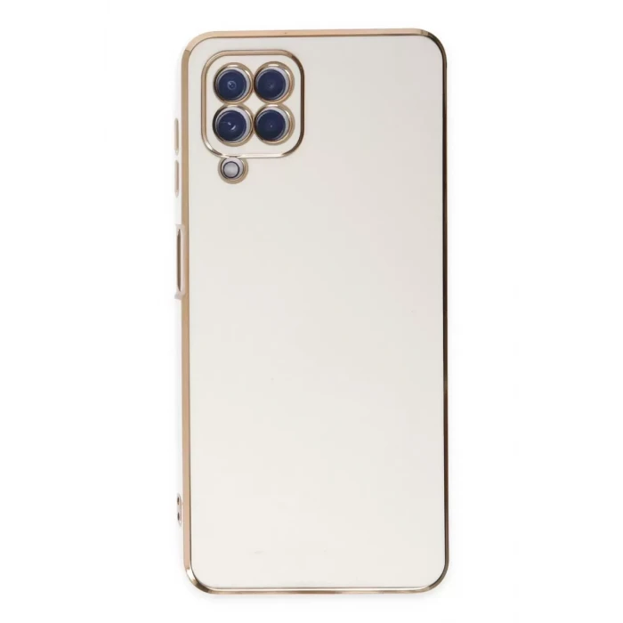 Newface Samsung Galaxy A12 Kılıf Volet Silikon - Beyaz