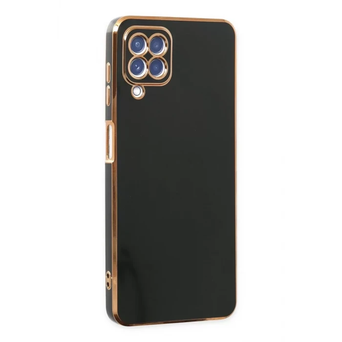 Newface Samsung Galaxy A12 Kılıf Volet Silikon - Siyah