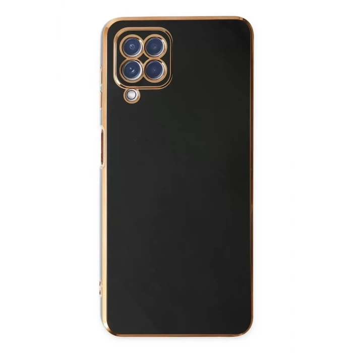 Newface Samsung Galaxy A12 Kılıf Volet Silikon - Siyah