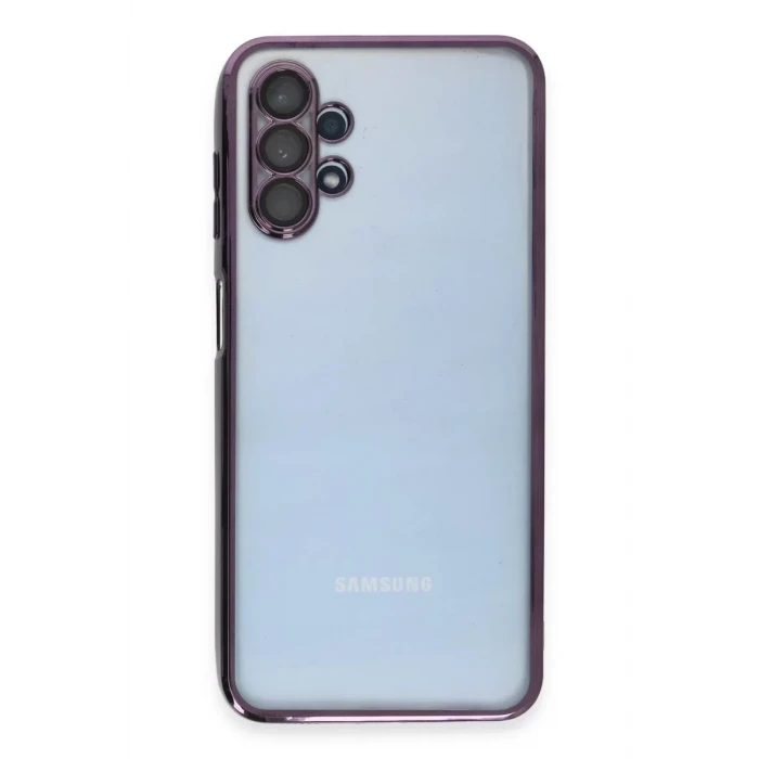 Newface Samsung Galaxy A13 4G Kılıf Razer Lensli Silikon - Mor