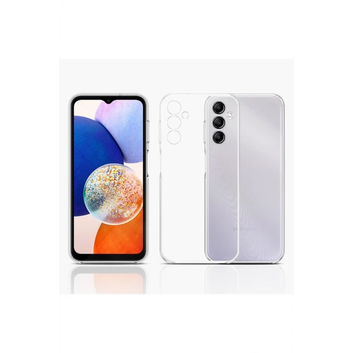 Newface Samsung Galaxy A14 4G Kılıf Lüx Şeffaf Silikon