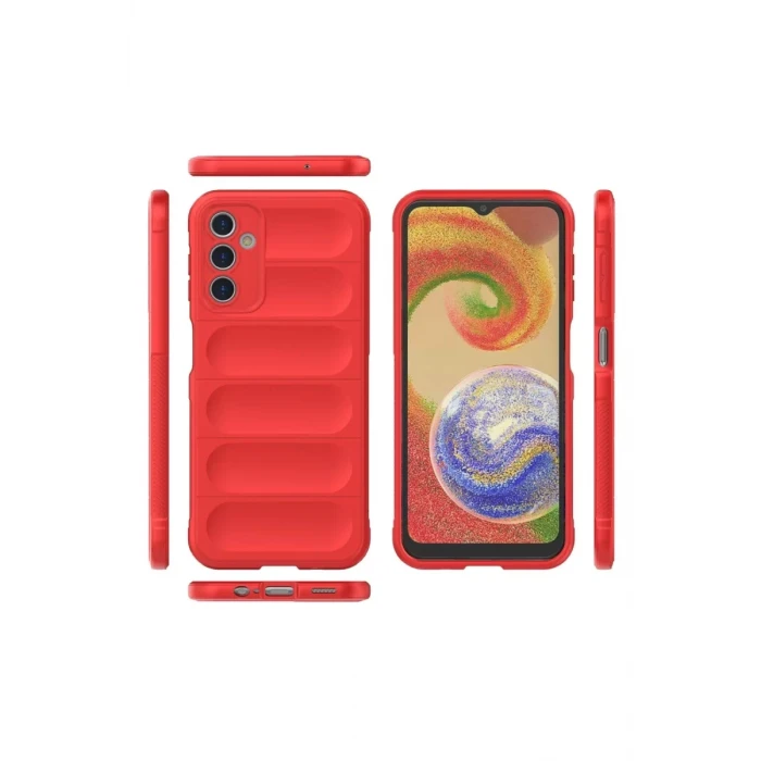 Newface Samsung Galaxy A14 4G Kılıf Optimum Silikon - Kırmızı