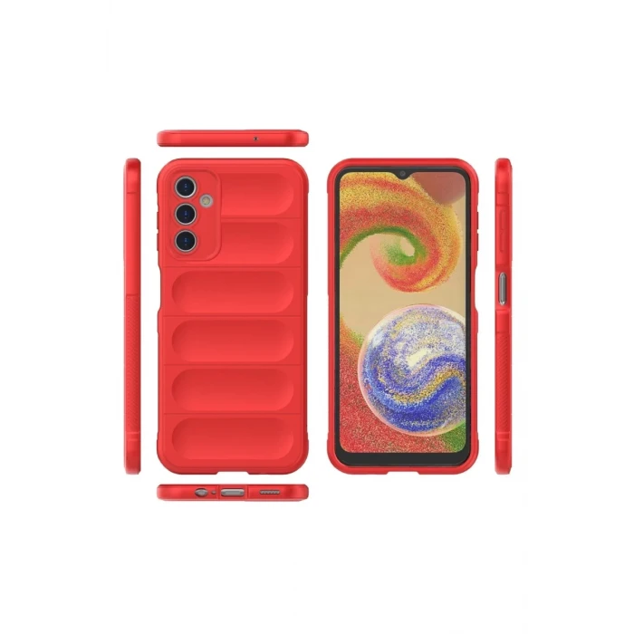 Newface Samsung Galaxy A14 4G Kılıf Optimum Silikon - Kırmızı
