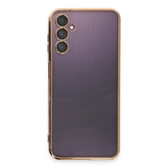 Newface Samsung Galaxy A14 4G Kılıf Razer Lensli Silikon - Gold