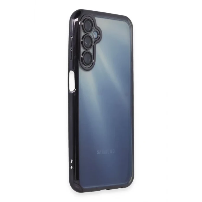 Newface Samsung Galaxy A15 4G Kılıf Razer Lensli Silikon - Mor