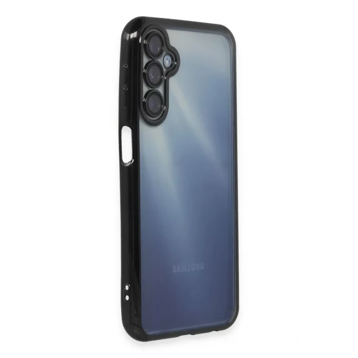 Newface Samsung Galaxy A15 4G Kılıf Razer Lensli Silikon - Siyah